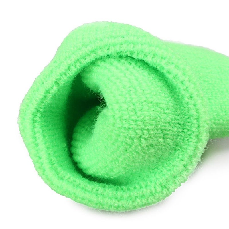 Mallofusa 10 Pack Colorful Sports Basketball Football Absorbent Wristband Party Outdoor Activity (Light Green) - Image 3